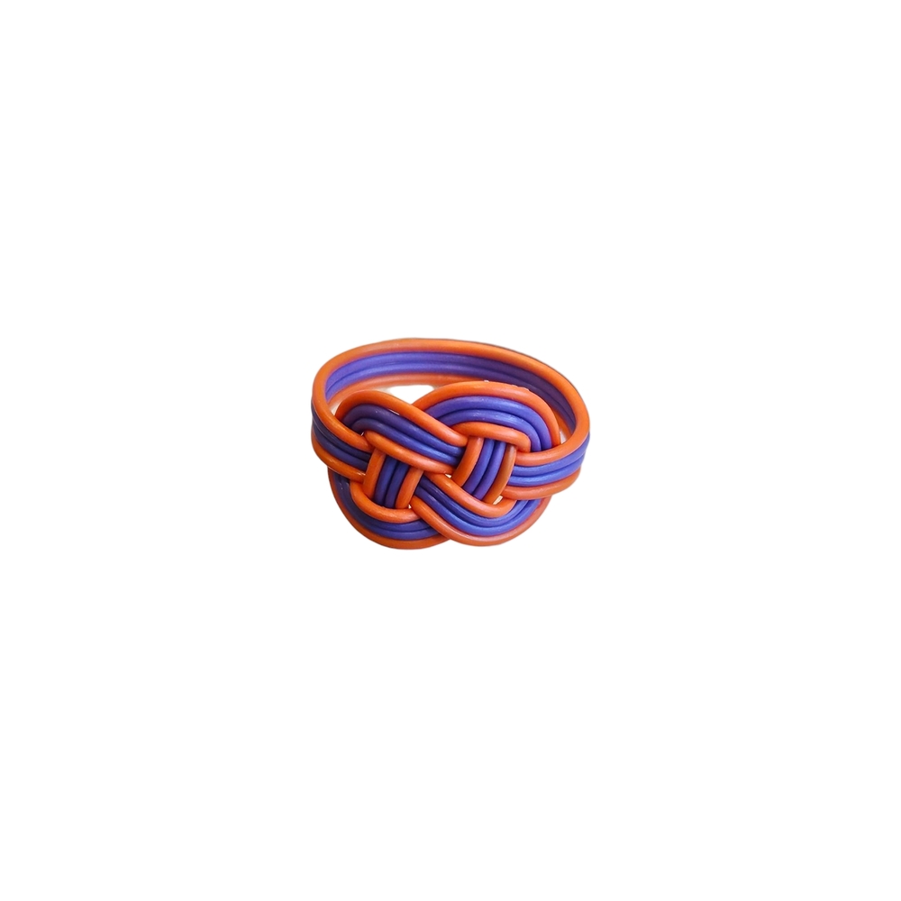 NWT - Braided Orange and Purple Ring - Size 9.5 Clemson Fan Ring